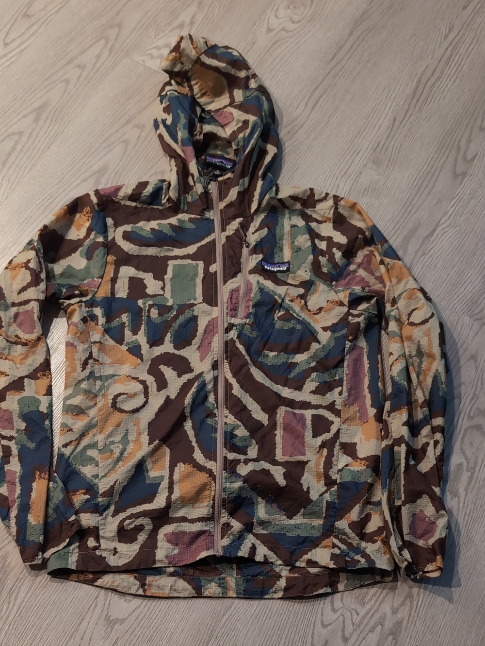 Patagonia Multicolor Abstract Print Hooded Windbreaker